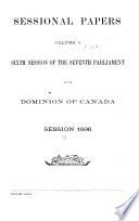 Sessional Papers of the Parliament of the Dominion of Canada