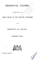 Sessional Papers of the Parliament of the Dominion of Canada