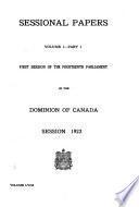 Sessional Papers of the Parliament of the Dominion of Canada