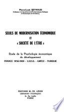 Seuils de modernisation économique et société de l'être