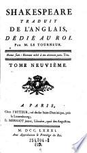Shakespeare traduit de l'anglois dédié au Roi