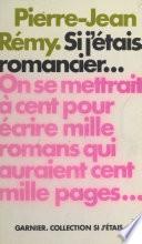Si j'étais romancier...