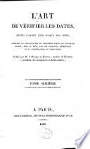 “L'”art de vérifier les dates, depuis l'année 1770 jusqu'à nos jours