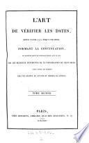 “L'”Art de vérifier les dates, depuis l'année 1770 jusqu'a nos jours