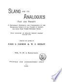 Slang and Its Analogues Past and Present