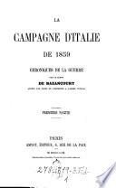 “La” campagne d'Italie de 1859