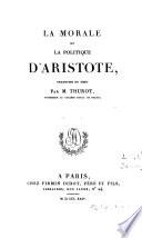 “La” morale et La politique d'Aristote: Politique. 1824