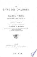 “Le” livre des oraisons