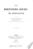 “Les” derniers jours de Jérusalem