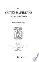 “Les” maîtres d'autrefois