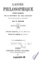 “L” 'année philosophique