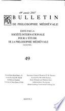 Société internationale pour l'étude de la philosophie médiévale. Bulletin