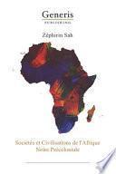 Societes et civilisations de L' Afrique Noire precoloniale