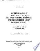 Sociétés Humaines Et Changement Climatique À la Fin Du Troisième Millénaire