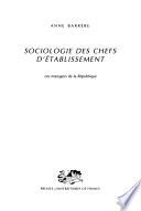 Sociologie des chefs d'établissement