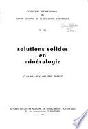 Solutions solides en minéralogie