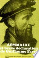 Sommaire et brève déclaration
