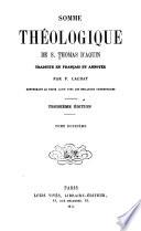Somme théologique de S. Thomas D'Aquin