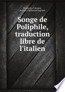 Songe de Poliphile, traduction libre de l'italien