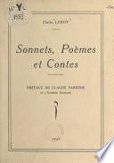 Livre Sonnets, poèmes et contes