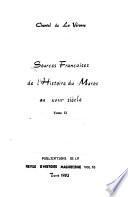 Sources françaises de l'histoire du Maroc au XVIIIe siècle