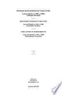 Sources manuscrites en tablature