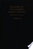 Sources of the modern Roman liturgy. 2. Texts