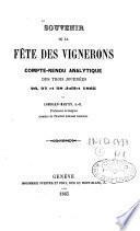 Souvenir de la Fête des vignerons