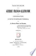 Souvenir de la guerre franco-allemande