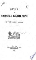 Souvenir de mademoiselle Elisabeth Fonton par le père Mariano Dionisio