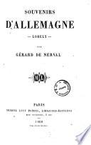 Souvenirs d'Allemagne Lorely par Gerard de Nerval