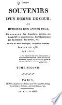 Souvenirs d'un homme de cour