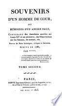 Souvenirs d'un homme de cour