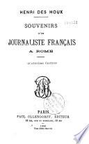 Souvenirs d'un journaliste français à Rome