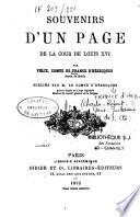 Souvenirs d'un page de la cour de Louis XVI par Félix, comte de France d'Hézecques