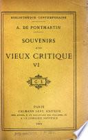 Souvenirs d'un vieux critique