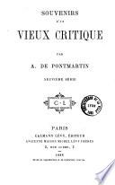 Souvenirs d'un vieux critique