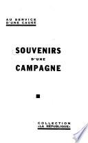 Souvenirs d'une campagne