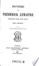 Souvenirs de Frédérick Lemaître
