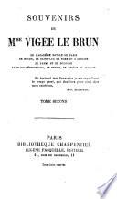 Souvenirs de mme Vigée Le Brun