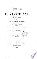 Souvenirs de quarante ans 1789-1830