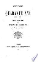 Souvenirs de quarante ans, 1789-1830