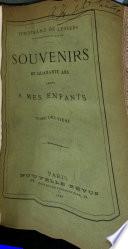 Souvenirs de quarante ans dédiés à mes enfants