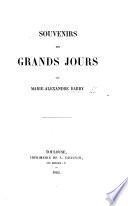 Souvenirs des grands jours. [In verse.]