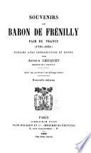 Souvenirs du baron de Frénilly, pair de France (1768-1828)