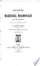 Souvenirs du maréchal Macdonald, duc de Tarente