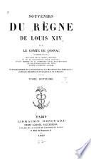 Souvenirs du règne de Louis XIV