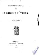 Souvenirs et Journal d'un Bourgeois d'Évreux (N. P. C. Rogue), 1740-1830. [Edited by T. B.]