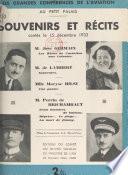 Souvenirs et récits contés le 15 décembre 1933