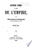 Souvenirs intimes du temps de l'empire